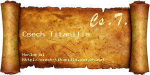 Csech Titanilla névjegykártya